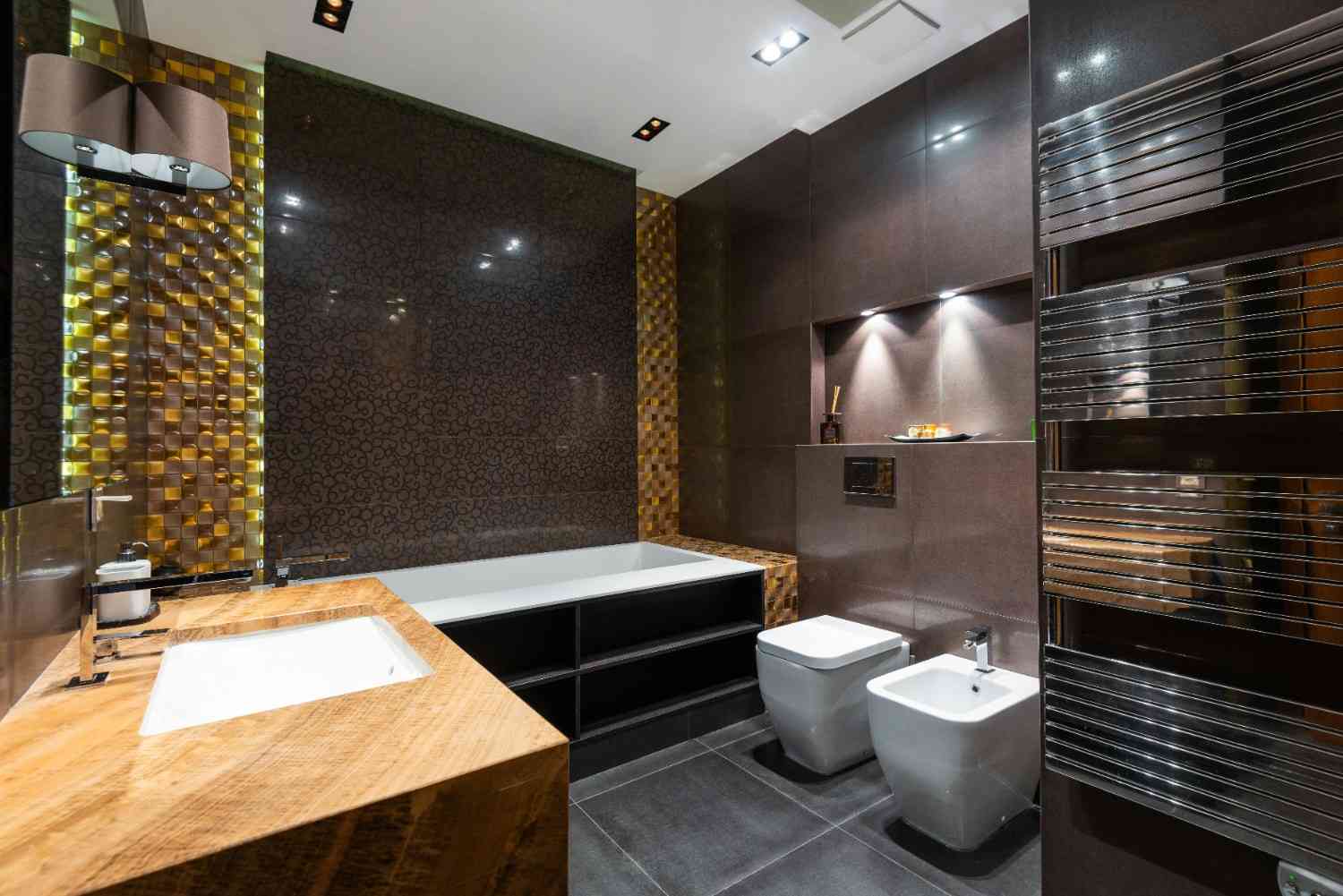 Full bathroom remodel in Rochester including tile flooring